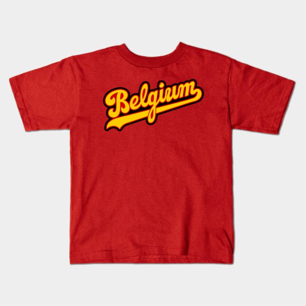 Belgium Kids T-Shirt by lounesartdessin